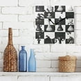 thumbnail image 3 of Grids with Chess Wall Clock Square Silent Non Ticking Battery Operated Clock for Home Bathroom Kitchen Bedroom Living Room, 3 of 8
