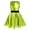 Green, variant on Fgnfyis Shiny Metallic Flare Party Dress for Girls Toddler Sleeveless Performance Outfit Elegant Sparkly Stage Silver 8-9 Years