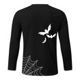 thumbnail image 4 of Halloween Gift for Men T Shirt for Men Halloween Batnet Long Sleeve Crewneck Top Novelty Tee for Seasonal Fashion Black XL, 4 of 5