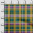 thumbnail image 1 of oneOone Cotton Flex Dark Teal Green Fabric Madras Check Dress Material Fabric Print Fabric By The Yard 40 Inches Wide, 1 of 4