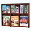 Wooden Mallet Magazine and Brochure wall Display in Mahogany