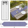 thumbnail image 3 of Vintage Plaid Table Runner Linen Burlap Table Runner 70 Inches Long Navy Blue Farmhouse Checked Stripes Dresser Scarves for Kitchen Island Coffee Dining Room Party Wedding Holiday Decoration 13"x70", 3 of 8