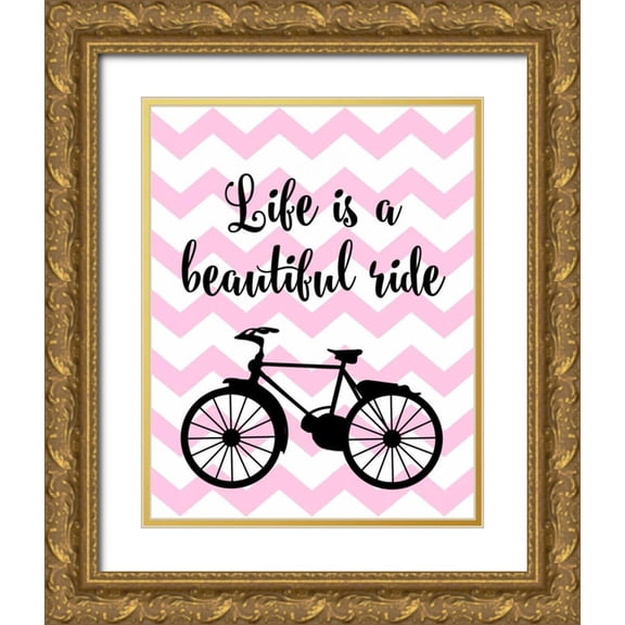 Robinson, Tamara 12x14 Gold Ornate Wood Framed with Double Matting Museum Art Print Titled - Bicycle Quote