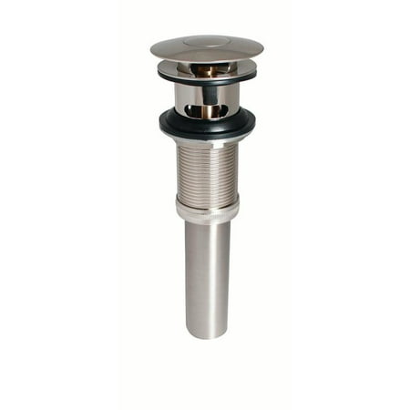 Keeney K820-75BN Push Button Sink Bathroom Drain with Overflow, Brushed Nickel
