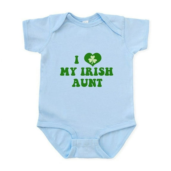 CafePress - I Love My Irish Aunt Infant Bodysuit - Baby Light Bodysuit, Size Newborn - 24 Months