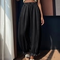 thumbnail image 5 of Ankishi Womens Balloon Pants High Waist Ruffle Summer Casual Baggy Pants Elastic Waist Lantern Trousers for Travel, 5 of 9