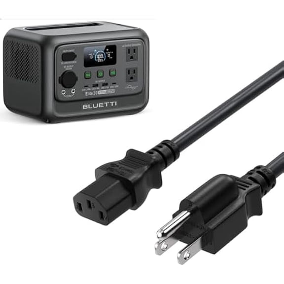 Quyaojz 6FT 3M 14AWG Power Station Charger AC for Jackery Explorer 2000/1500/1000 Pro,EF ECOFLOW Delta Riverpro2,Bluetti EB3A Anker solix c1000 Cable Power Cord (6FT)