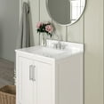 thumbnail image 6 of Emma + Oliver 24 Inch Bathroom Vanity, Single Sink Cabinet with 2 Soft Close Doors and Open Shelf, Carrara Marble Finish Countertop, White, 6 of 12