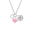 thumbnail image 2 of Delight Jewelry Silvertone Run Like A Girl Eternity Ring - Light Pink Heart Nurse Strong Zoe Necklace, 2 of 4