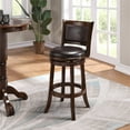thumbnail image 3 of Augusta Bar Height Swivel Bar Stool in Cappuccino and Dark Brown PU, 3 of 9