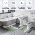 thumbnail image 5 of Sage Green Gray Ombre Bath Mat 3 Piece Bathroom Rug Set, Vintage Country Wooden Non Slip Bath Rug Contour Mat and Toilet Lid Cover, Absorbent Shower Mats Soft Bath Rugs and Mats Sets, 5 of 8
