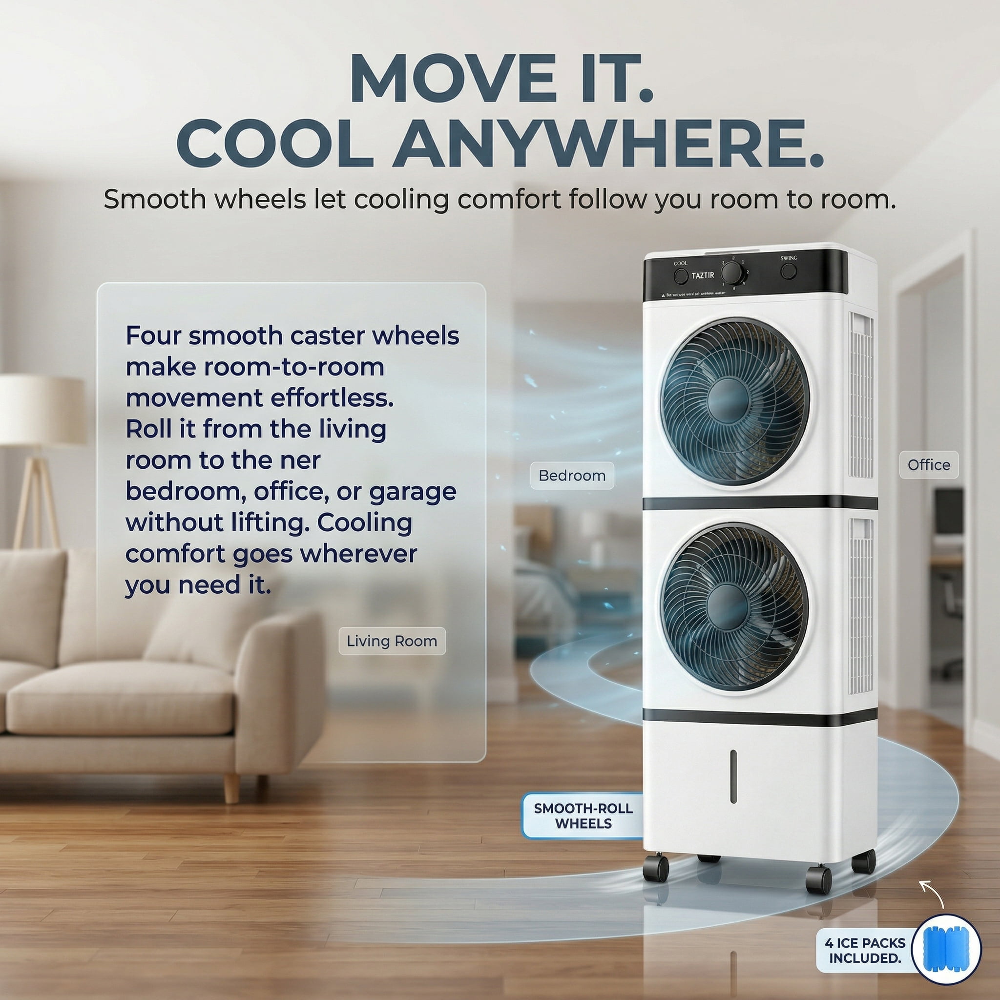 TAZTIR Evaporative Air Cooler for Indoor