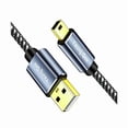 thumbnail image 1 of ccwmincc Mini USB 2.0 Type A to Mini B Braided Charging Cord - 6m, Compatible with PS3 Controller, MP3/4 Player, PDA, Camera, Scanner and More, 1 of 1