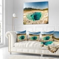 thumbnail image 2 of Designart Yellow Stone Pool Panorama - Landscape Printed Throw Pillow - 18x18, 2 of 4