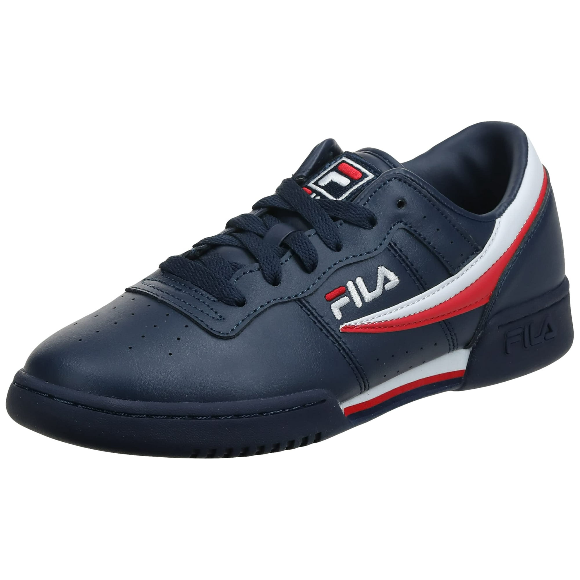 Black low top fila best sale