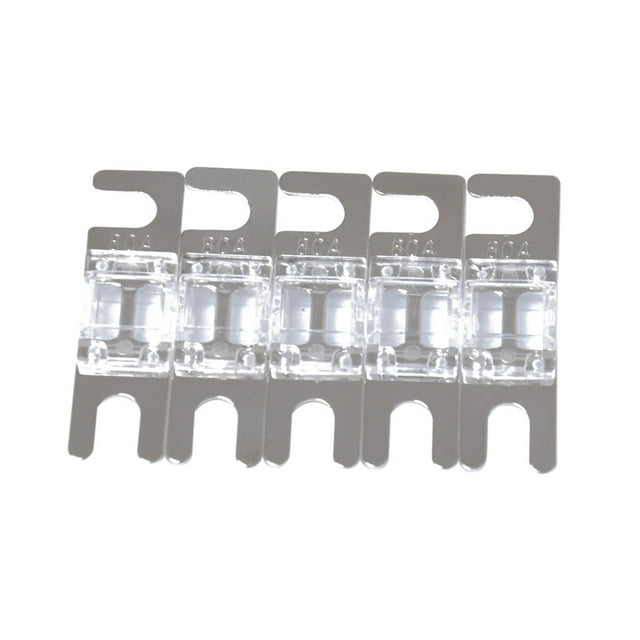 5 minifusibles ANL de 80 A para audio de coche, barco, electrónica (transparentes)