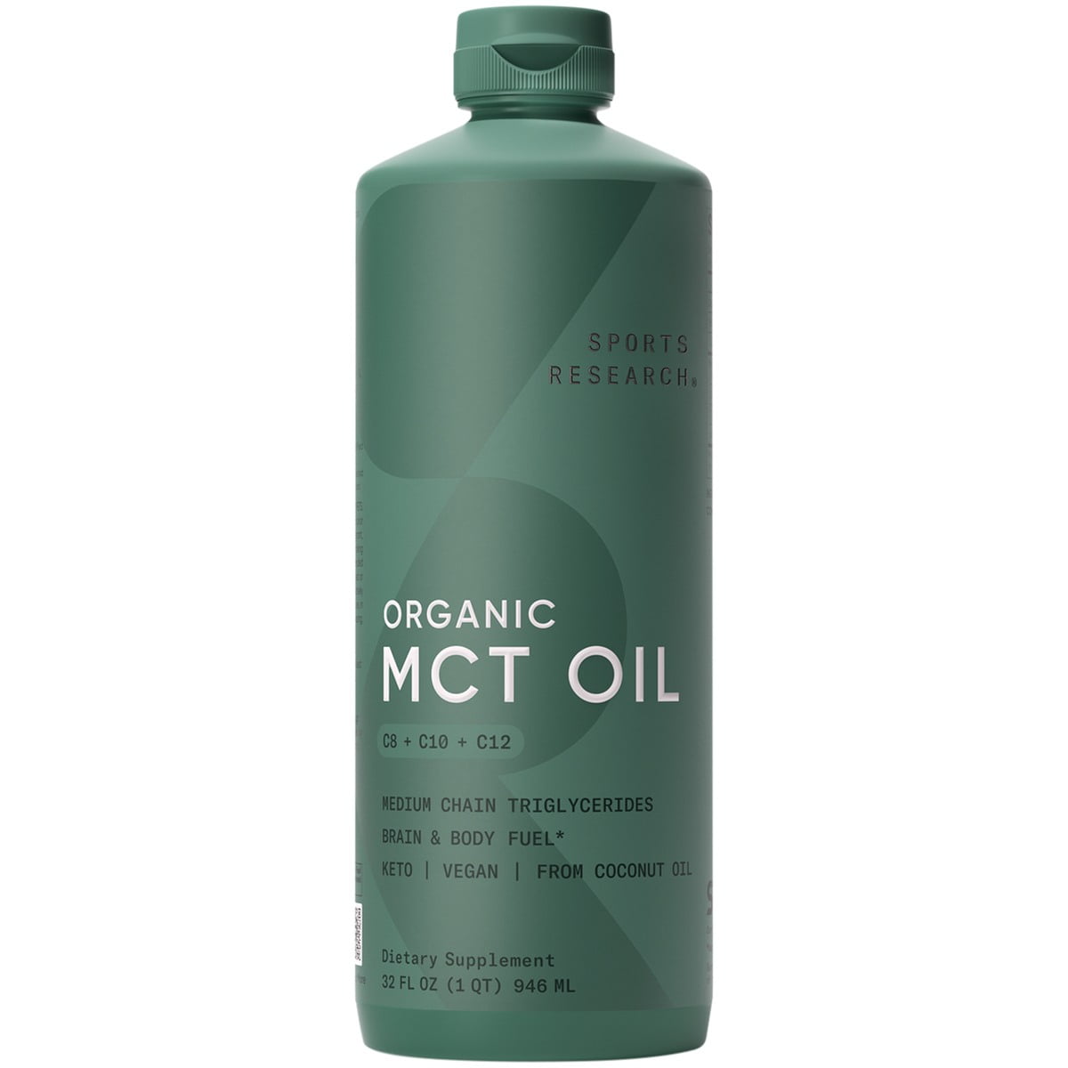 Sports Research® Organic Coconut MCT Oil 32oz, Unflavored