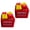 2pcs red, variant on Pilot Training Emergency Button Keychain Realistic Fire Alerts Sound and LED Indicators Pilot and Crews Keychain