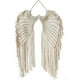 thumbnail image 2 of Tapiz de pared de macramé | Diseño de Alas Bohemias | Algodón tejido a mano | 19,68x26,77 in | Blanco | Arte decorativo elegante | Ligero | Decoración del hogar del salón y dormitorio | Regalo único, 2 of 6