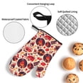 thumbnail image 4 of Oven Mitts and Pot Holders 4 Piece, Skull rock record music heart High Heat Slip Resistant Oven Mitt and Trivets Set Kitchen Oven Glove Pot Holders for Cooking Baking Grilling, 4 of 7