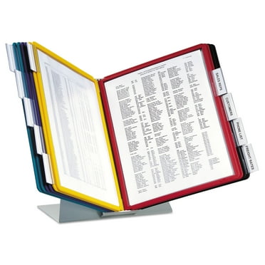 DURABLE Desktop Reference System, 10 Double-Sided Panels, Letter-Size, Assorted Colors, VARIO Design (536000)