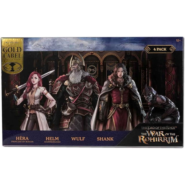 The Lord Of The Rings The War of the Rohirrim 4 Inch Action Figure Box Set Exclusive - 4-Pack Gold label
