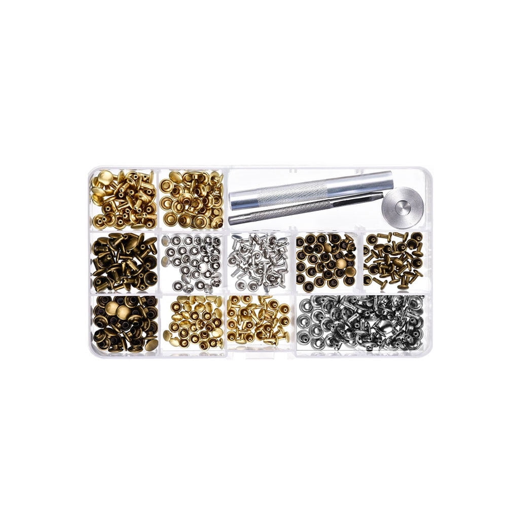 Snap fastener kit 240 Set Double Side Metal Snap Fastener Press Stud