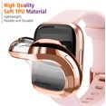 thumbnail image 3 of REQO 2 Pack for Fitbit Versa 2 Screen Protector Case, Soft Plated TPU Full Around Sensitive Touch Protective Cover for Fitbit Versa 2 Smartwatch Accessories, 3 of 7