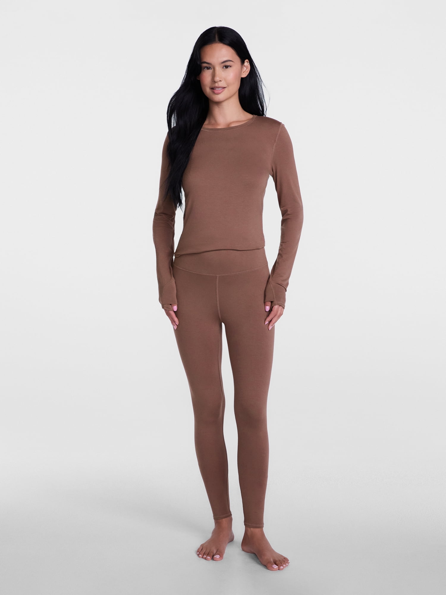 ClimateRight by Cuddl Duds Women’s Mild Essential Base Layer Livaeco Jersey High Rise Legging