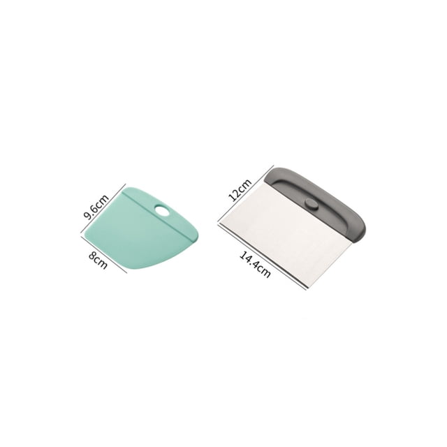 Vwrxbz Stainless Steel Two in One Dough Knife Baking Noodle Cutter Cake Flour Scraper