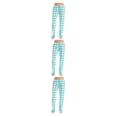 thumbnail image 2 of Qarigey Pantalones de mujer de repuesto Casual transpirable primavera verano Flexible Plaid hogar dormir pantalones ropa de dormir azul cielo L Type1 NO1, 2 of 6