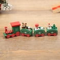 thumbnail image 2 of Wooden Christmas Train with Snowman, Mini Train Decor for Christmas Party, Christmas Train Ornament Toys for Kids Gift Home Decoration, 2 of 5