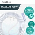 thumbnail image 3 of ResOne 2Ft Soft Adult Oxygen Nasal Cannula 1-Pack - Curved Prongs, Crush-Resistant Tubing - Nasal Tubes, Oxygen Concentrator Supplies - Soft Curved Nose Piece, Standard Size, Standard Flow 6 LPM, 3 of 7