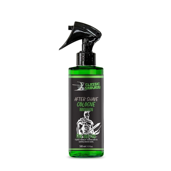 Classic Samurai After Shave Barber Cologne Innovation, Men's Eau de Cologne, The Warrior, 500mL-17 fl oz
