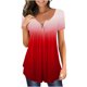 thumbnail image 2 of ICHUANYI Clearance Women's Shirt Tees Short Sleeve V-Neck T Shirt Tie-dye T-shirt Tops Blouse Gift For Women(Red, XL) ICHUANYI WER2023080902636, 2 of 5
