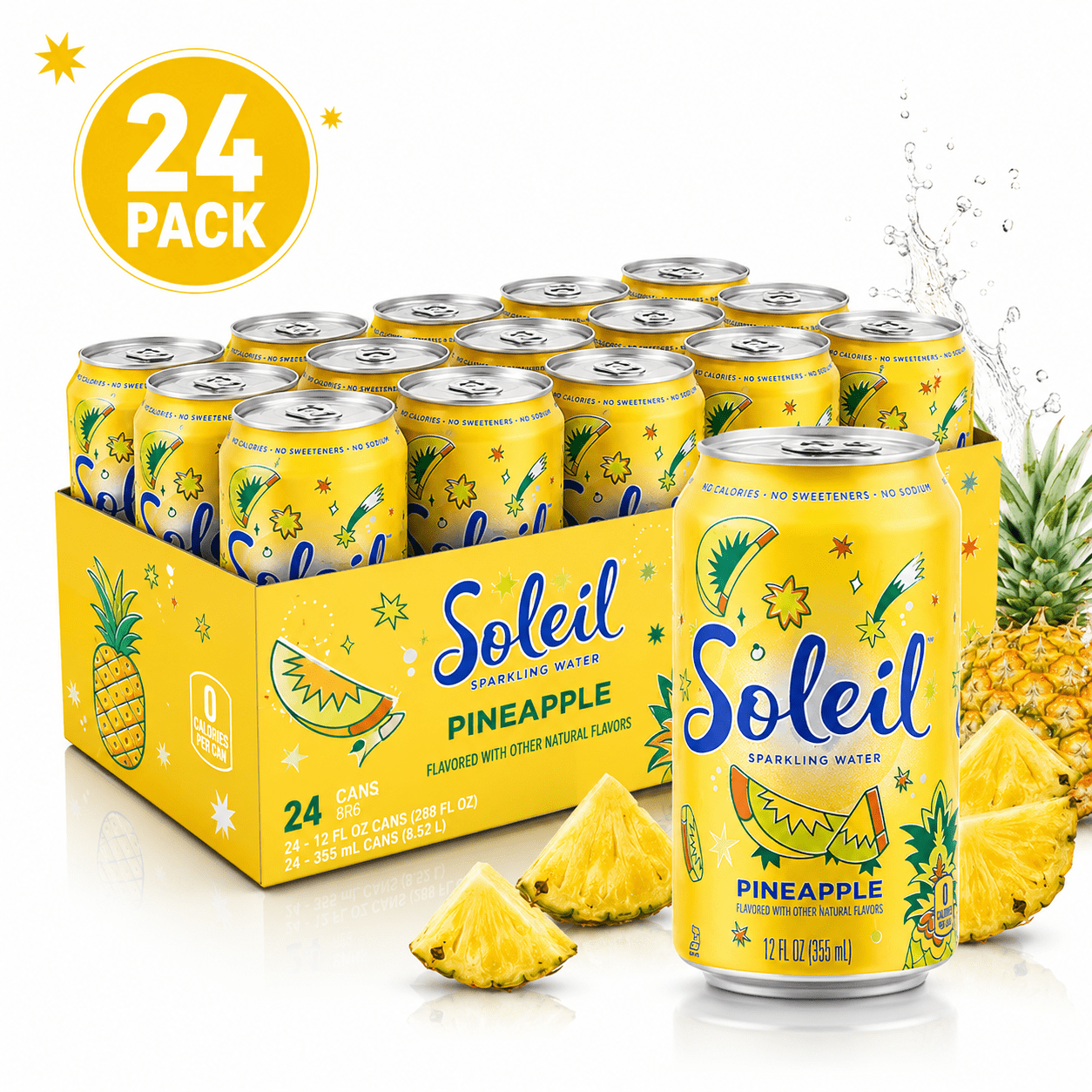 IZZE Sparkling Fruit Juice Lemonade, Variety Pack, 8.4 Ounce