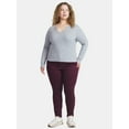 thumbnail image 2 of Terra & Sky Women's Plus Long Sleeve Notch Neck Top, Sizes 0X-5X, 2 of 5