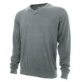 thumbnail image 6 of Toptie Men's Pullover Sweater Long Sleeve Slim Fit V-Neck-Gray-M, 6 of 7