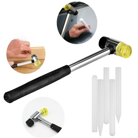 Pops a Dent Remover Tap Down Kits w/ Rubber Hammer Dent Repair Tools Paintless Dent Puller for Auto Body Motorcycle
