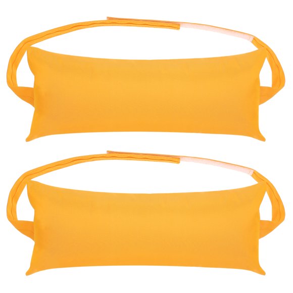 Uxcell Outdoor Chaise Pillows, Waterproof Resistant with Adjustable Elastic Strap for Chair, 2 Pack Yellow
