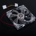 thumbnail image 3 of Destornillador Luz LED CPU Ventilador de refrigeración Computadora PC Caja transparente Quad 12CM Disipador de calor Azul, 3 of 9