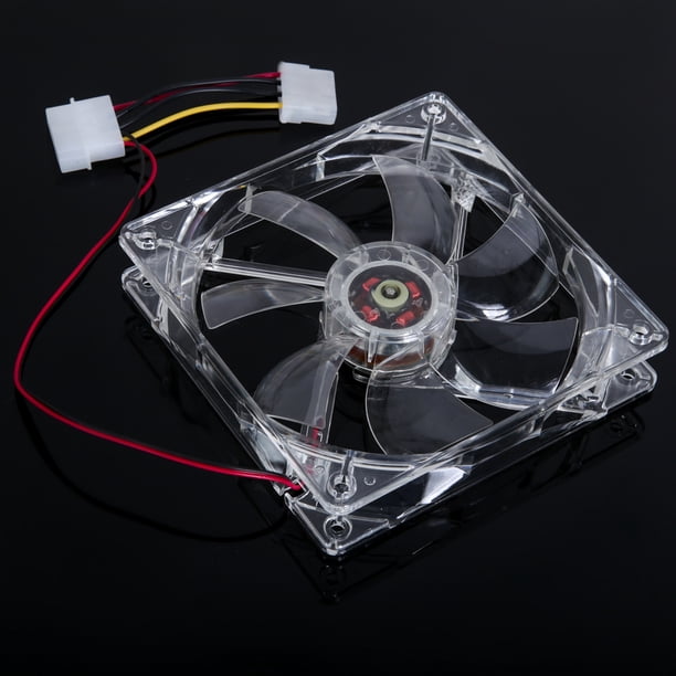 Luz LED CPU Ventilador de refrigeración Computadora PC Caja transparente Quad 12CM Disipador de calor Verde