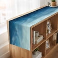 thumbnail image 6 of Table Runners 72 Inches Long Dress Scarves, Blue Ombre Farmhouse Kitchen Table Runner, Coffee Tablerunners, Coastal Beach Modern Abstract Art 18x72 Inch, 6 of 9