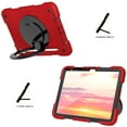 thumbnail image 2 of iPad 10.9 inch Case 2022, Allytech 360 Degree Rotatable Kickstand Pencil Holder Protective Case with Adjustable Detachable Shoulder Strap Kids-Friendly Case for iPad 10th Gen 2022, Red + Black, 2 of 8
