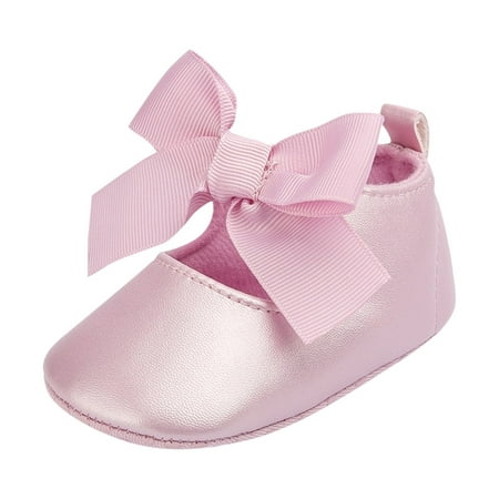 

Binmer Toddler Kid Baby Girls Princess Cute Toddler First Walk Bow Knot Tie Silk Shoes