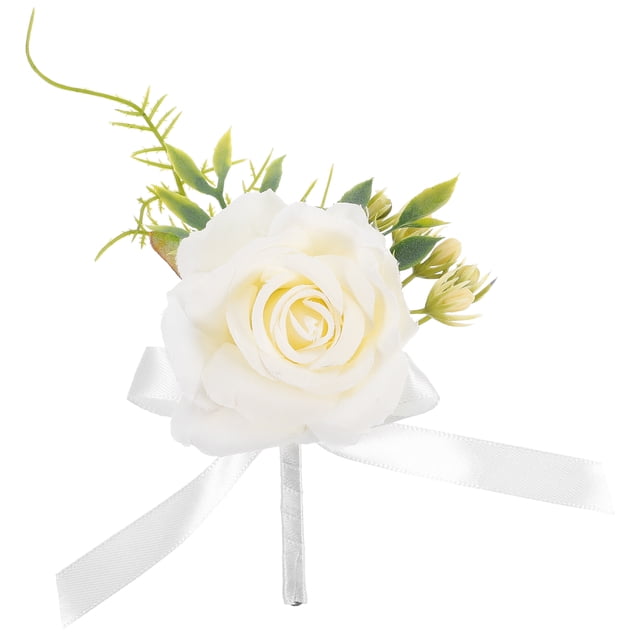 Ramillete de novia y novio, ramillete de rosas, flor en el ojal, accesorios de flores para fiesta de boda