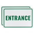 thumbnail image 1 of Cartel de entrada Uxcell 2 paquetes 14x10 pulgadas de aluminio reflectante, letras verdes sobre fondo blanco, 1 of 7