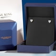 thumbnail image 5 of Gem Stone King 14K Yellow Gold White Moissanite Stick Earrings for Women | 0.84 Cttw | Gemstone Birthstone | Heart Shape 5MM, 5 of 6
