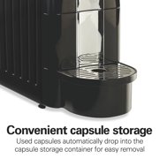 Hamilton Beach Espresso Machine, Compatible with Nespresso Original Capsules, Black with Chrome Accents