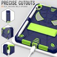 thumbnail image 3 of ELEHOLD Kids Case for iPad Mini 6th Generation 2021, Heavy Duty Rugged Cover with Foldable Kickstand  Crossbody Shoulder Strap Pencil Holder Shockproof Case For iPad Mini 6,Blue+Chartreuse, 3 of 6